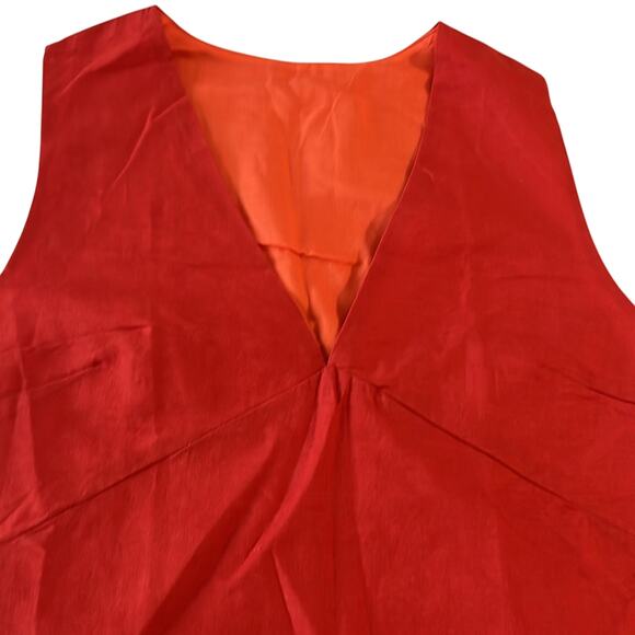 NWT REVOLVE & COTTON LINEN lovers COMMENSE red shift mini dress L - Picture 9 of 13